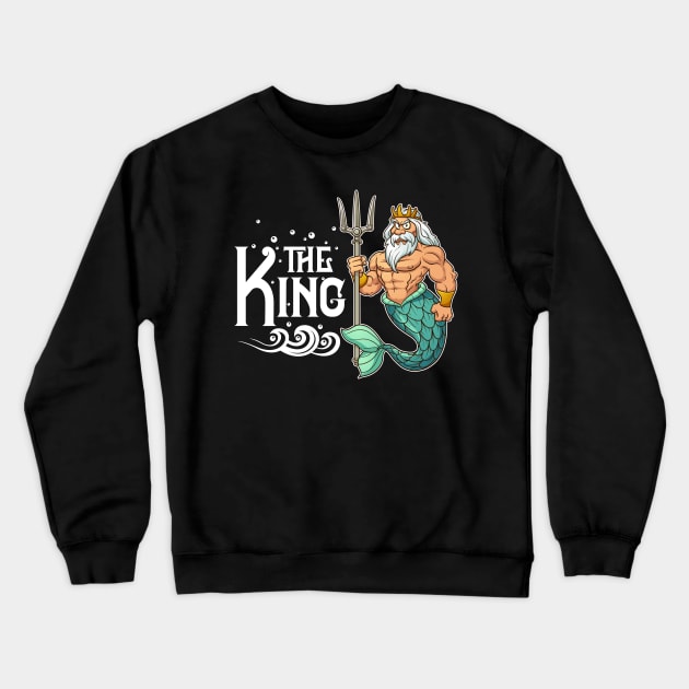 The King Poseidon Crewneck Sweatshirt by LotusTee